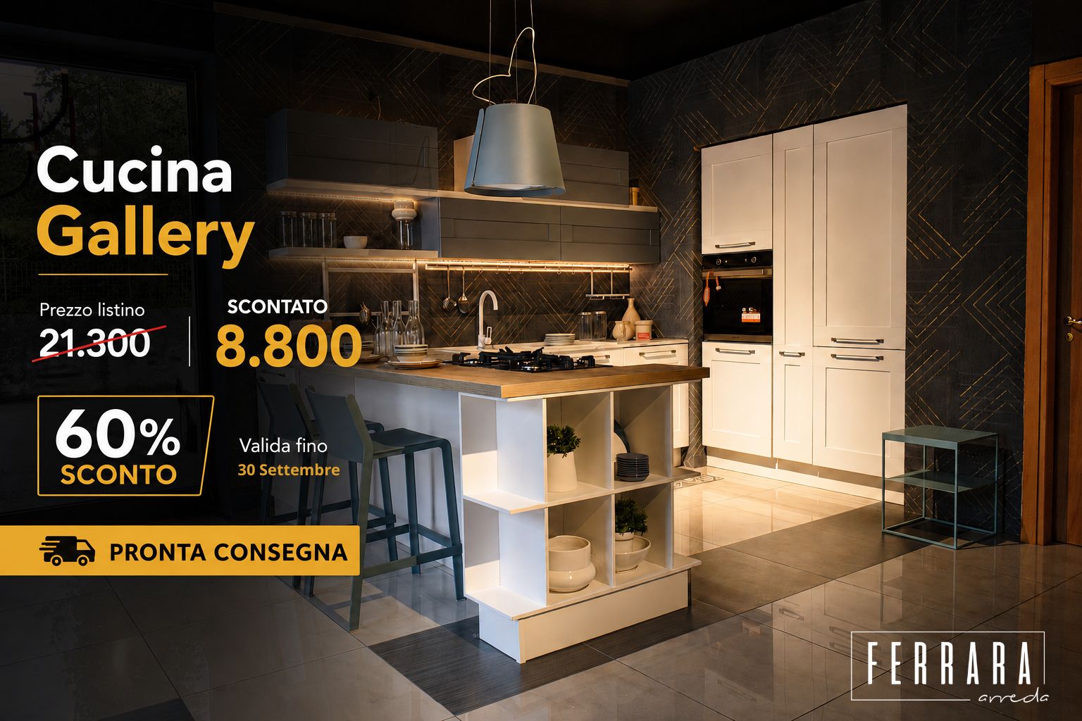 Cucina Gallery Ferrara Arreda, vista completa